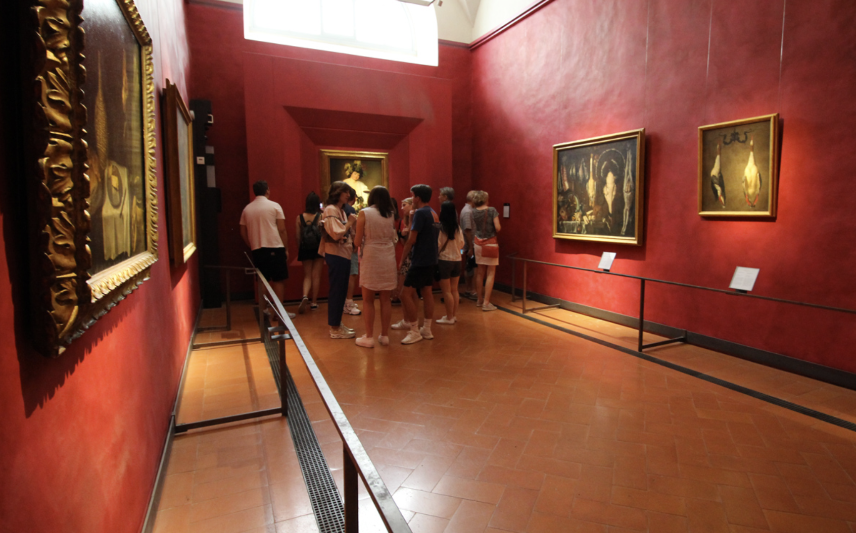 The Caravaggio Room at the Uffizi Museum